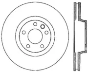 Stoptech For Power Slot 07-15 Audi Q7 / 04-17 Porsche Cayenne Front Left Cryo (for: Porsche)