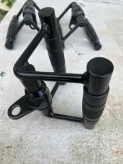 Black steel gym handles with clips Seated Row Attachtment three Units