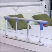 Side for Elderly Bed Rails Assist Handle Railing Bed Side Rail for Adults Safety Folding Handrail Swing Grab White Blue Aluminum Alloy Assistance Bed Side Handrail (95x40cm)