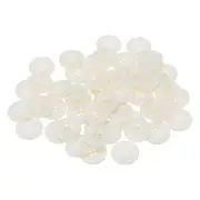 50pcs Resin Sewing Buttons 1" Round Flat 4-Hole Craft Buttons, Beige