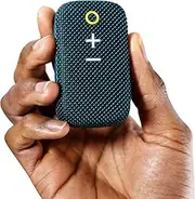 MEE audio goSPKR Small Wearable Clip-on Bluetooth Speaker with IPX5 Water Resistance, Built-in Speakerphone with Microphone for Hands-Free Calls, Compact Design, Can Connect Up to 2 in Stereo (Blue)