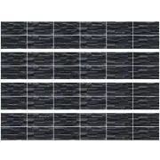 48 Sheet Self Adhesive Tile Stickers Peel and Backsplash Black Wall Decals