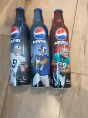 2009 16 Oz Aluminum Tony Romo Burress Drew Pepsi Bottle empty set lot cap