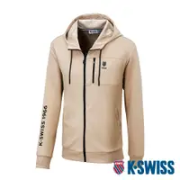 在飛比找PChome24h購物優惠-K-SWISS Hoodie Jacket連帽外套-男-奶茶