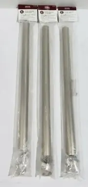 Home Silent Slide Hanging Rod Kit in Brushed Nickel (LOT of 3) TCR22.5-SN-HDC