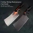 DC53 STEEL 2 IN1 CUTTING SLICING CHEF KNIFE CLEAVER KITCHEN TOOLS WITH SHEATH