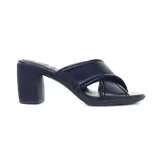 Naturalizer Genn Rhythm Black Leather Heeled Sandals I0054S0001