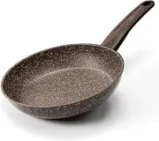 [Innerwell] Nonstick Frying Pan, PFOA-FreeGranite Stone Cookware Skillet, Safety Non-Stick Cookware Cooking Pan, Induction Compatible(9.5 Inch, Coffee)