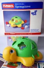 RARE VINTAGE 1980 PLAYSKOOL SHAPEY TURTLE CHILD GUIDANCE EL GRECO CBS USA NEW !