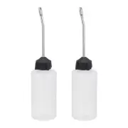 120ml 4oz Needle Oiler, 2Pcs Glue Applicator Bottle with Blunt Needle Tips,White