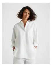 [Fine Day] Classic Cotton Shirt in Chalk