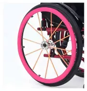 Wheelchair Push Rim Covers 2 Pack 24 Inch Wheel Sports Rubber Cover Improve Grip And Traction Pink And Black Options