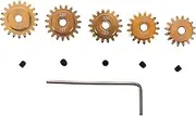 BCOATH 5pcs Gear Motor Gear Set for Model Car Truck Reduction Motor Teeth Precision Engineered for Smooth Golden