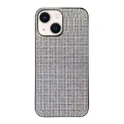 For iPhone 13 Solid Color Diamond TPU Phone Case - Silver
