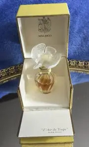 VINTAGE RARE Nina Ricci L'Air du Temps Perfume 15ml Lalique Single Dove Unopened