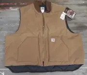 CARHARTT Brown V01 DUCK VEST Arctic Quilt Lined 4XL NWT HUNTING Work Wear