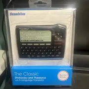 Franklin Dictionary Thesaurus Spell Check Classic MWD-1510 5 Language Translator