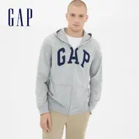 在飛比找蝦皮商城優惠-Gap 男裝 Logo連帽外套-淺紫灰(511538)