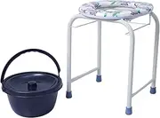 Z&y GLAa Portable Commode Chair for Camping Lightweight Bedside Toilet Seat with Removable Bucket Comfortable Durable