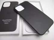 Apple Leather Case with MagSafe for iPhone 12 Pro Max 6.7" (MHKM3ZM/A) - Black