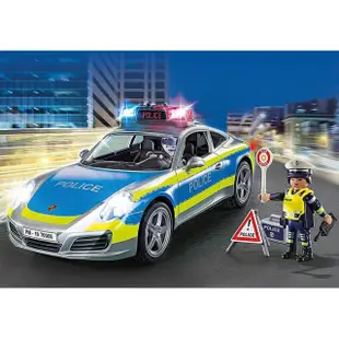 【playmobil 摩比】積木 保時捷 911Carrera 4S警察(摩比人)