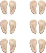 Arch Support Insoles Pu Gel Foot Massage Suede Insoles for Fallen Arches - 6 Pairs