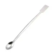 Lab Sampling Reagent Spoon 2in1 Double Head Stainless Steel Mixing Spatula 2Pcs