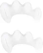 Toe Spacers, Bunion Corrector for Women/Men, Foot Alignment Toe Separators - Dividers to Correct Bunions (White, L)
