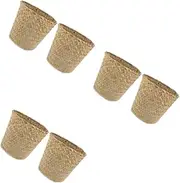 MAGICLULU 3sets Trash Can Storage Basket Trash Bin Storage Baskets Garbage Cans Storage Crate Trash Cans Boho Trash Can Mini Waste Basket Bedroom Trash Can Organizer 2pcs*3