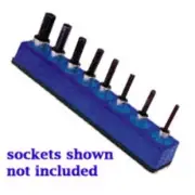 Mechanics Time Saver 380 3/8 in Dr Universal Magnetic Blue Socket Holder 10-19mm