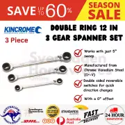 KINCROME 3PC DOUBLE RING 12 IN 3 GEAR SPANNER SET K3007