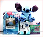 6 Piece - Disney STITCH Comforter + Sheet Set + Blanket + Plush WT STITCH - TWIN