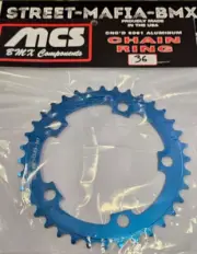MCS CHAINRING BMX BIKE SPROCKET 36t BLUE USA GT Haro SE Racing Redline JMC new
