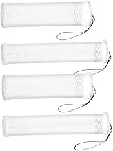 HOMSFOU 4pcs Clear Plastic Paint Brush Holder Extendable Storage Tube Paintbrush Case Watercolor Pen Container For Drawing And Artist Supplies