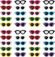 SHINEOFI 40Pcs Resin Mini Sunglasses Bead DIY Phone Case Accessories Colorful Flatback Buttons Cute Charm Embellishment for Summer Beach DIY Hair Clip Phone Shell Nail Art Charms Crafts