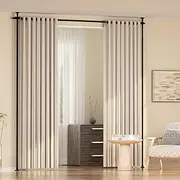 Kokorona Room Divider Curtain Rod, Vertical Tension Rod, No Drilling Floor to Ceiling Freestanding Curtain Rod Damage Free, 71-188 cm(W) 1.2-3 m(H) Expandable Curtain Divider Stand for Room Separation