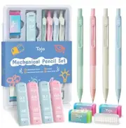 Cute Mechanical Pencil Set, 4 Pcs Pastel Mechanical Pencils 0.7 & Retractable