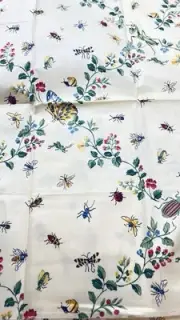 2-Scalamandre fabrics -JOUR de JUIN -Printed-Color Multi On Pollen- 22” By 25"-
