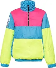 [Funky Alps] FunkyAlps Ice Ski Jacket, Unisex Retro Ski Jacket, Wind and Waterproof, Perfect for Après Skis, Available in Sizes S to XXL, Ice, Large
