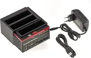 Docking Station Triple / // 2 x SATA and IDE 2.5 and 3.5 / // to USB 3.0 - HDD Dock - Clioning Function - Power Supply 3 A