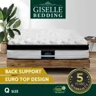 Giselle Bedding 31cm Mattress Euro Top Bed Pocket Spring Medium Firm Queen