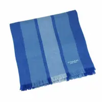 在飛比找momo購物網優惠-【COACH】直條紋羊毛圍巾(水藍)
