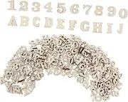 Hohopeti Enhance Your Home 200pcs Wooden Letters Numbers DIY and Crafts Early Learning Tools