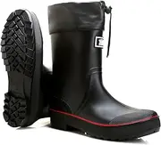 [HSBDNZQ] Rain Boots for Men, Waterproof Mens Rubber Boots with PVC Unique Design, Comfort Lightweight Work Mud Boots, Resistant Durable Slip Garden Boots for Farming Gardening Fishing