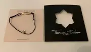 THOMAS SABO STERLING SILVER ADJUSTABLE CORD BRACELET Little Secrets By TS, New
