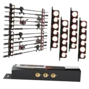 SafeGuard Fishing Rod Holder for Garage, Wall or Ceiling Mounted Black, 2 Pack