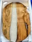 Made To Order White Epoxy Resin Dining Table Top Handmade Oval Shape Home Decors