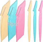 Pack of 36 Eyebrow Razors, Eyebrow Shaver, Eyebrow Shaper, Eyebrow Razor Trimmer, Women's Face Razor, Face Razor Women for Women, 3 Colours