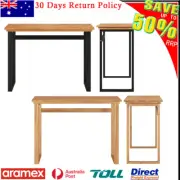 Wooden Writing Console Table Computer Desk Hallway Solid Teak Wood 100/120/140cm