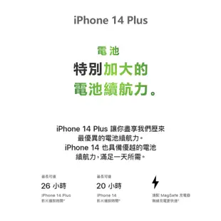 APPLE iPhone 14 Plus 6.7吋 128/256/512GB A15 蘋果智慧型手機 (下單前先詢問)